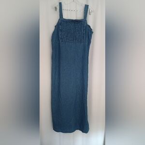 Vintage Country Wear Casuals Denim Maxi Dress